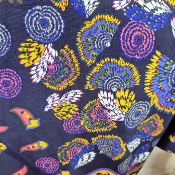 Lush Cold Shoulder Paisley Feather Boho Dress - Picture 3 of 5